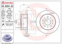 BREMBO 08809430 - Disco de freno - PRIME LINE