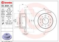 BREMBO 08809440 - Disco de freno - PRIME LINE