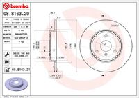 BREMBO 08.8163.20 - Disco de freno