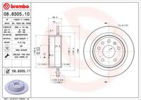 BREMBO 08830510 - Disco de freno - PRIME LINE