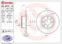 BREMBO 08872710 - Disco de freno - PRIME LINE