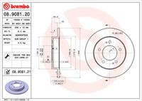 BREMBO 08908120 - Disco de freno - PRIME LINE