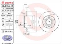 BREMBO 08913610 - Disco de freno - PRIME LINE