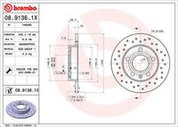 BREMBO 0891361X - Disco de freno - XTRA LINE - Xtra