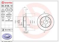 BREMBO 08913810 - Disco de freno - PRIME LINE