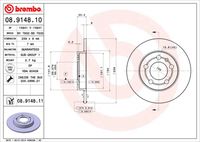 BREMBO 08914810 - Disco de freno - PRIME LINE