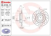 BREMBO 0891481X - Disco de freno - XTRA LINE - Xtra