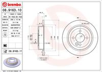 BREMBO 08.9163.10 - Disco de freno