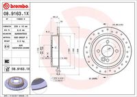 BREMBO 0891631X - Disco de freno - XTRA LINE - Xtra