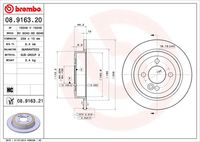 BREMBO 08916320 - Disco de freno - PRIME LINE