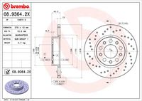 BREMBO 0893642X - Disco de freno - XTRA LINE - Xtra