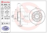 BREMBO 08.9502.11 - Disco de freno