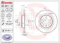 BREMBO 08951110 - Disco de freno - PRIME LINE