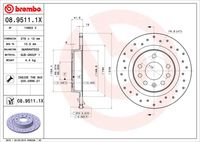 BREMBO 0895111X - Disco de freno - XTRA LINE - Xtra