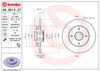 BREMBO 08951227 - Lado de montaje: Eje trasero<br>País producción vehículo: China<br>Tipo de disco de frenos: macizo<br>Tipo de disco de frenos: perforado<br>Espesor de disco de frenos [mm]: 9<br>Número de orificios: 4<br>Artículo complementario / información complementaria 2: con juego cojinetes rueda<br>Altura [mm]: 67,3<br>Diámetro de centrado [mm]: 65<br>Diámetro exterior [mm]: 249<br>Espesor mínimo [mm]: 7,5<br>