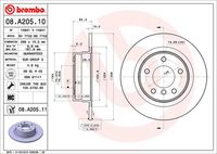 BREMBO 08A20510 - Disco de freno - PRIME LINE