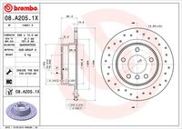 BREMBO 08A2051X - Disco de freno - XTRA LINE - Xtra