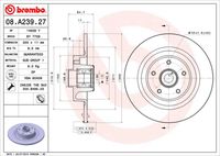 BREMBO 08A23927 - Disco de freno - PRIME LINE - With Bearing Kit