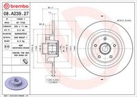 BREMBO 08A23927 - Disco de freno - PRIME LINE - With Bearing Kit