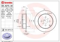 BREMBO 08.A273.30 - Disco de freno