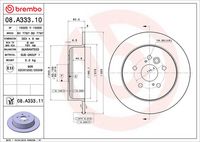 BREMBO 08.A333.10 - Disco de freno