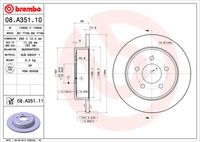 BREMBO 08A35110 - Disco de freno - PRIME LINE