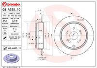 BREMBO 08A35510 - Disco de freno - PRIME LINE