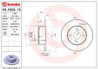 BREMBO 08A35610 - Disco de freno - PRIME LINE