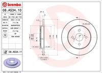 BREMBO 08A53410 - Disco de freno - PRIME LINE