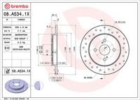 BREMBO 08A53411 - Disco de freno - PRIME LINE - UV Coated