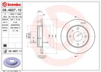 BREMBO 08A60710 - Lado de montaje: Eje trasero<br>Diámetro exterior [mm]: 250<br>Espesor de disco de frenos [mm]: 10<br>Espesor mínimo [mm]: 8<br>Altura [mm]: 38,5<br>corona de agujeros - Ø [mm]: 114,3<br>Tipo de disco de frenos: macizo<br>Diámetro de centrado [mm]: 69<br>Número de orificios: 4<br>Superficie: aceitado<br>cumple norma ECE: ECE-R90<br>Diámetro de taladro hasta [mm]: 12,8<br>