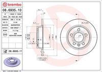 BREMBO 08.6935.10 - Disco de freno