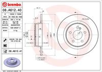 BREMBO 08.A612.40 - Disco de freno