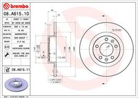 BREMBO 08A61510 - Disco de freno - PRIME LINE