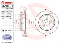 BREMBO 08.A636.10 - Disco de freno