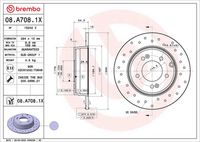 BREMBO 08A70811 - Disco de freno - PRIME LINE - UV Coated