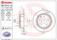 BREMBO 08A71510 - año construcción desde: 12/2012<br>año construcción hasta: 12/2017<br>Lado de montaje: Eje delantero<br>Diámetro exterior [mm]: 296,2<br>Espesor de disco de frenos [mm]: 26<br>Espesor mínimo [mm]: 24<br>Altura [mm]: 44<br>corona de agujeros - Ø [mm]: 114,3<br>Tipo de disco de frenos: ventilado<br>Diámetro de centrado [mm]: 68<br>Número de orificios: 5<br>Superficie: aceitado<br>cumple norma ECE: ECE-R90<br>Diámetro de taladro hasta [mm]: 12,8<br>