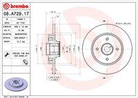 BREMBO 08A72917 - Disco de freno - PRIME LINE - With Bearing Kit