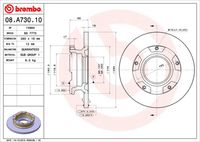 BREMBO 08A73010 - Disco de freno - PRIME LINE