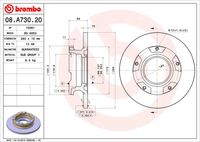 BREMBO 08A73020 - Disco de freno - PRIME LINE