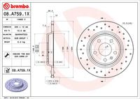 BREMBO 08A7591X - Disco de freno - XTRA LINE - Xtra