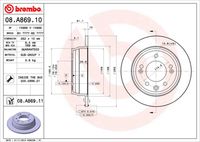 BREMBO 08A86910 - Disco de freno - PRIME LINE