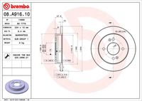 BREMBO 08A91610 - Disco de freno - PRIME LINE