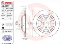 BREMBO 08A95711 - Disco de freno - PRIME LINE - UV Coated