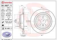 BREMBO 08A95711 - Disco de freno - PRIME LINE - UV Coated