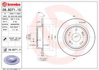 BREMBO 08B27110 - Disco de freno - PRIME LINE