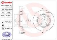 BREMBO 08B34740 - Disco de freno - PRIME LINE