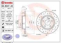 BREMBO 08B34741 - Disco de freno - PRIME LINE - UV Coated