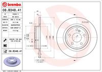 BREMBO 08B34841 - Disco de freno - PRIME LINE - UV Coated