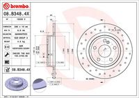 BREMBO 08B3484X - Disco de freno - XTRA LINE - Xtra